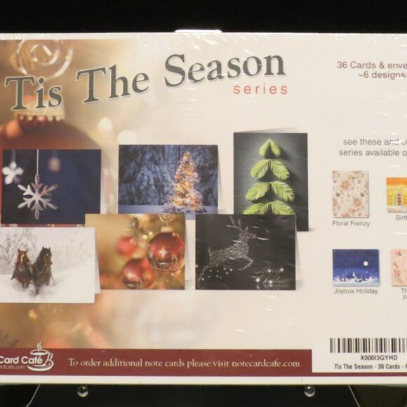 36 Cards & Envelopes Note Card Cafe "Tis The Season Series"/New in Package - Picture 2 of 2